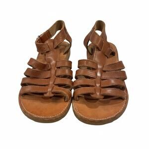 Gamethill Kids Brown Leather Gladiator Sandals US 13 Toddler EU 31